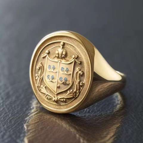 Family crest sale rings gold